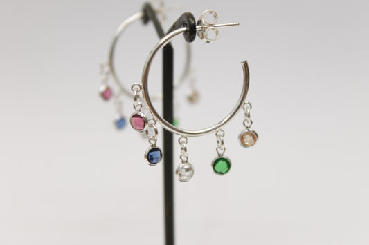 Pendientes piragües circonitas