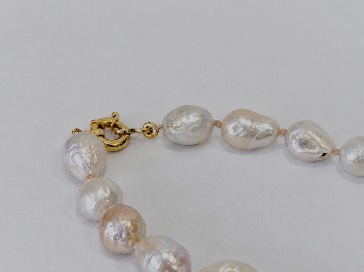 Collar perlas y oro
